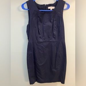 LOFT Ann Taylor Size 4 Sleeveless Dark Navy Blue Dress Knee Length Lined